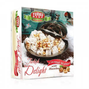 Подарочный рахат-лукум с фундуком 550г (LÜX KARE HC FINDIKLI L116)
