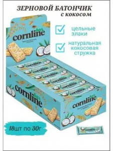 Cornline/Корнлайн кокос батончик 30г