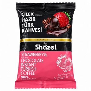 Турецкий кофе Shazel с клубникой и шоколадом 100гр упак*16шт