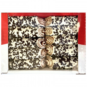 Рахат-лукум"Ролл Сулейман" с чернобелым шоколадом кор*2кг