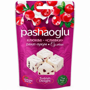 Рахат-Лукум "Pashaoglu" "Султан" с клюквой со вкусом сливок  150 гр упак*15шт