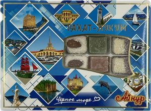 Рахат-лукум Подарочный "Краснодарский край" синий 350 гр /Айнур Восток