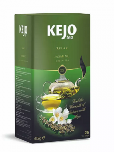 RELAX JASMINE чай зеленый с жасмином KejoTea 25 пакетов в индивидуальных конвертах по 2 гр 50г (10шт