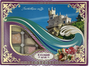 Рахат-лукум подарочная коробка "Ласточкино гнездо Волна" 350гр