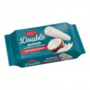 Труб.ваф. Twiggy DOUBLE с кокос в бел.шок.185г*12