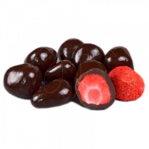 ChoCogo! Драже ПРИМИУМ Клубника субоимированная в темнов шоколаде 1,1 кг