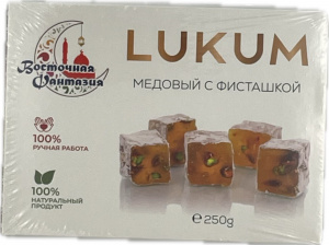Лукум МЕДОВЫЙ С ФИСТАШКОЙ 250гр кор*8шт