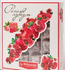 Рахат-лукум "Фундук" 300 гр с гранатом 1/24
