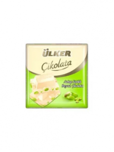 Шоколад Ulker белый с фисташкой 65 гр 1/6 01427-01