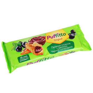Печенье Puffitto с черной смородиной 125г