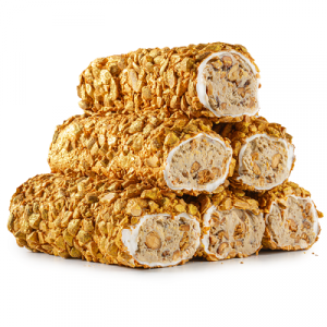 Лукум сарма с миндалем в мин.крошке (SARMA - GOLD PİRİNÇ BADEMLİ SÜTLÜ BADEM DOLGULU D812)