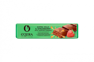 Шоколад мол.OZera Ex.milk&Straw.w.pop.can.45г