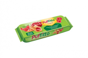 Печенье Puffitto с малиновой начинкой 125г