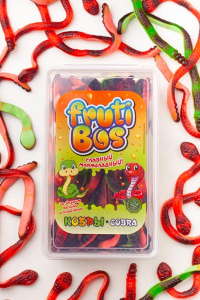 Жев. мармелад Frutibos 500 г "Кобры" со вкусом яблока и клубники 1/8