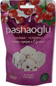 Рахат-Лукум "Pashaoglu" 150 гр "Султан" с клюквой со вкусом сливок 1/15