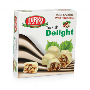 PAKET LOKUM - 350 GR LÜX ÇİKOLATALI - BEYAZ FINDKLI L115 *14