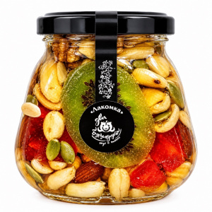 ЛАКОМКА premium Десерт из орехов, семян и цукатов в меду 330г упак*20шт