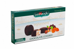 Пишмание "Pashaoglu" 200 г с фундуком и сухофруктами в темной глазури (коробка) 1/18