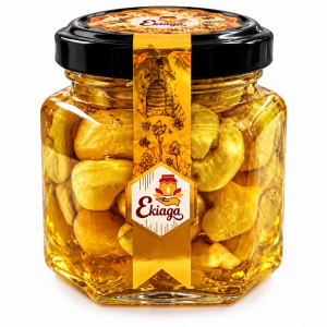 Цветочный мед МИНИК (фундук,кешью,миндаль,грецкий) 6-гран 150г упак*24шт