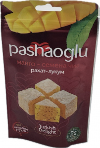 Рахат-Лукум "Pashaoglu" 150 гр манго-семена чиа 1/15